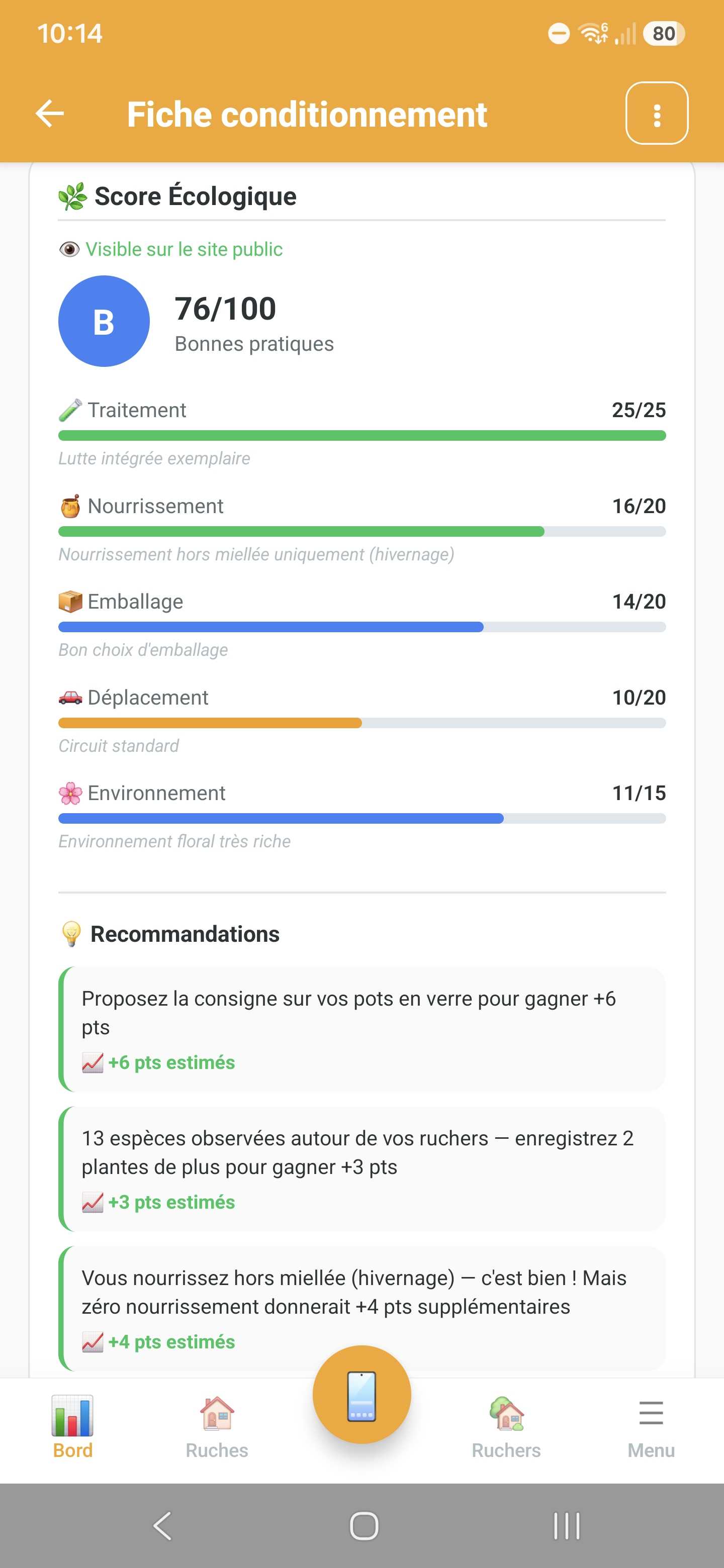 Scan du QR code d'un pot de miel Api'Track