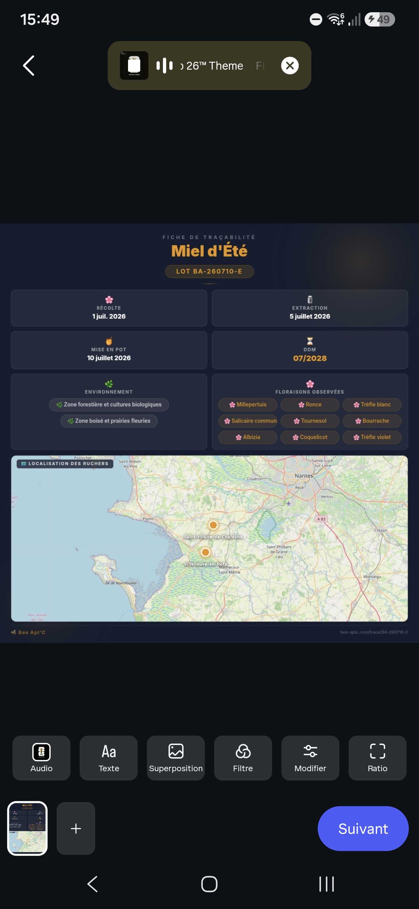 Génération d'un visuel vertical pour les réseaux sociaux